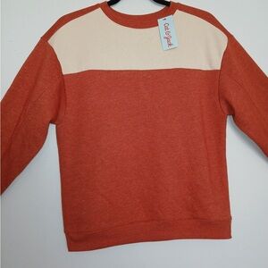 Cat & Jack Kid’s Sweater in Orange and Cream